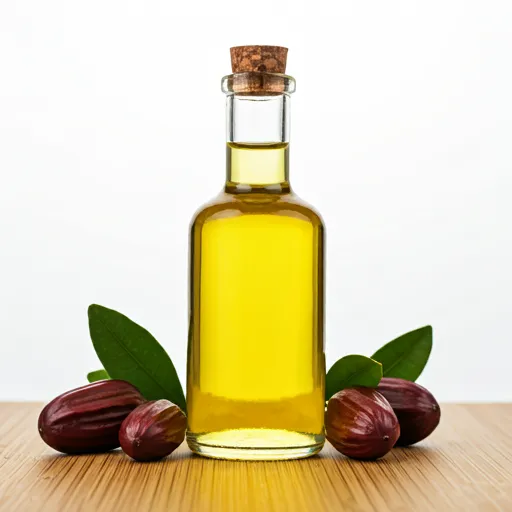 زجاجة تحتوي على زيت الجوجوبا
